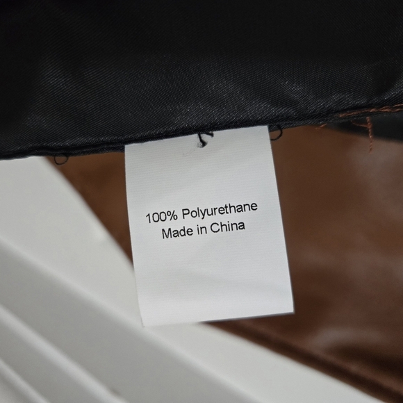 Lars Amadeus Men's Faux Leather Vest Size Large Brown Western Cowboy Motorcycle - Picture 9 of 12